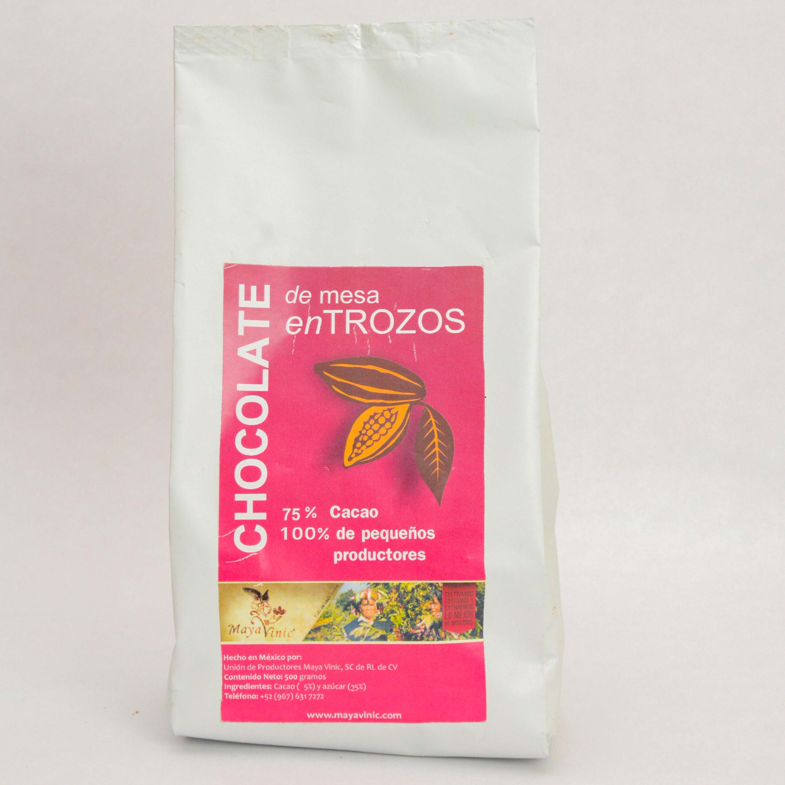 chocolate 75% cacao 500gr