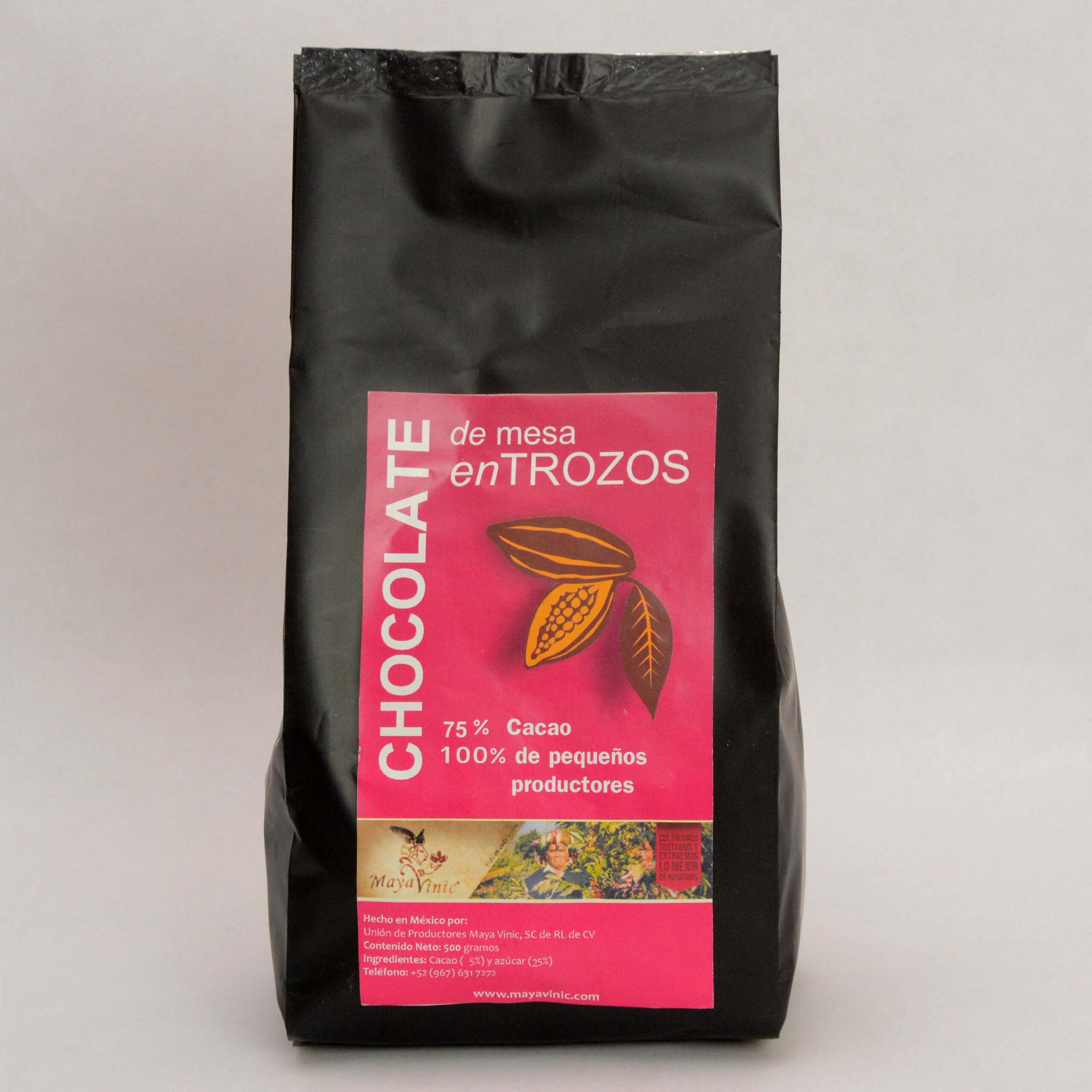 Chocolate 75% cacao 500gr