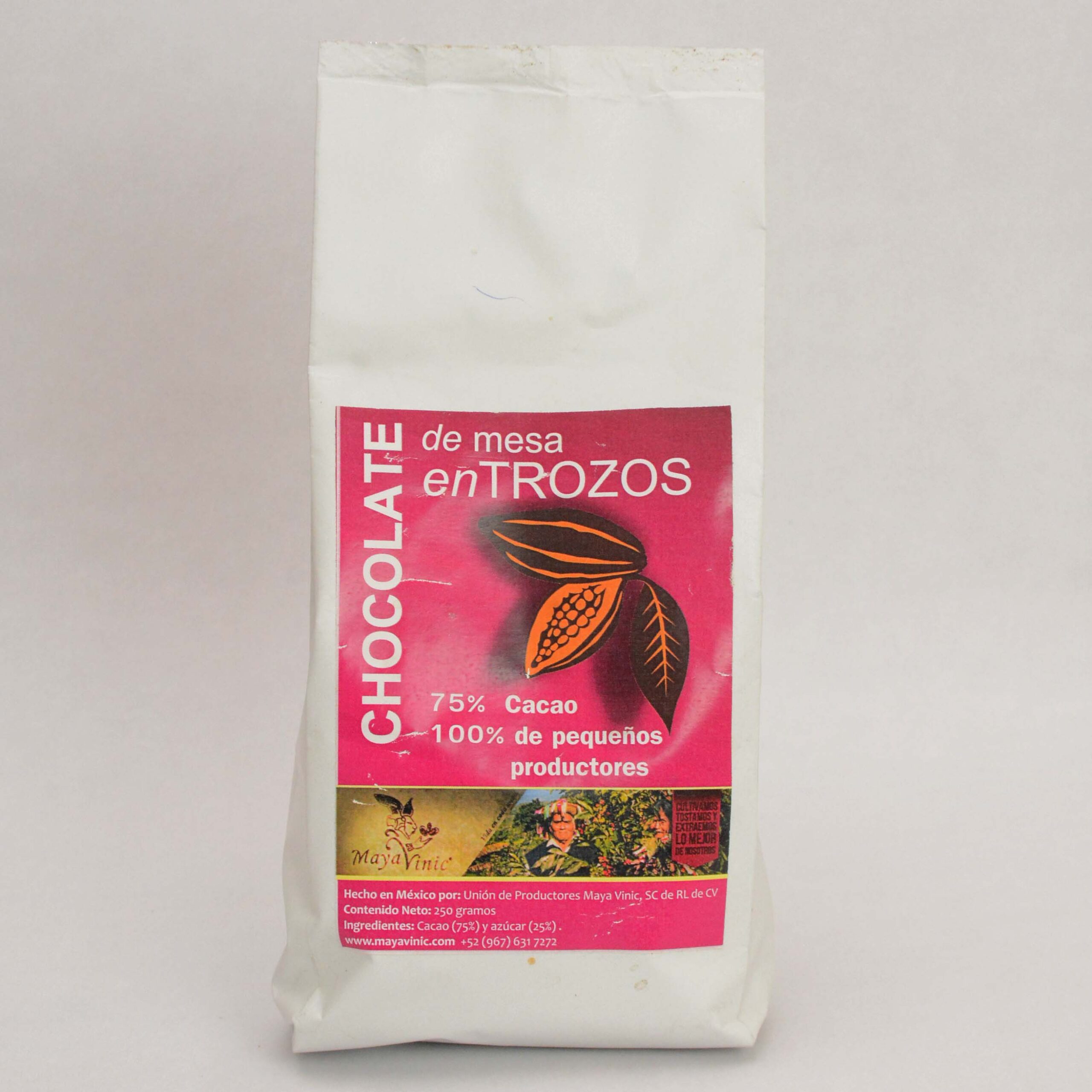 Chocolate 75% cacao 250gr